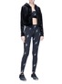 Figure View - Click To Enlarge - ALALA - 'Captain' glitter lightning bolt print performance leggings