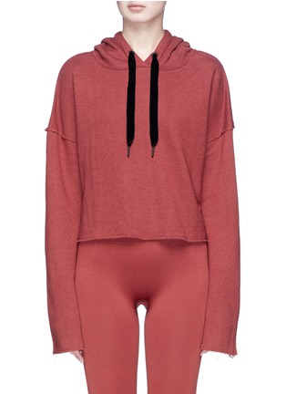 Main View - Click To Enlarge - ALALA - 'Stance' flared sleeve cropped hoodie