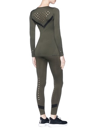 Figure View - Click To Enlarge - ALALA - 'Niche' eyelet performance leggings