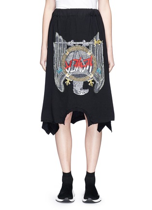 Main View - Click To Enlarge - VINTI ANDREWS - Falcon embroidered remake T-shirt skirt