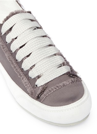 Detail View - Click To Enlarge - PEDRO GARCIA  - 'Parson' satin platform sneakers