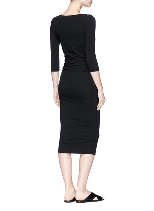 Figure View - Click To Enlarge - JAMES PERSE - Double layered shirred bodycon dress