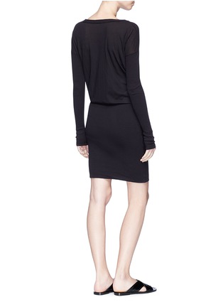 Figure View - Click To Enlarge - JAMES PERSE - Jersey panel rib knit dress