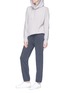 Figure View - Click To Enlarge - JAMES PERSE - Mock neck cashmere hoodie