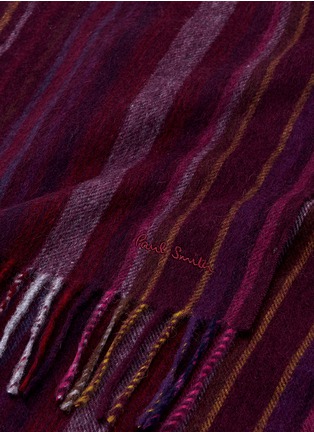 Detail View - Click To Enlarge - PAUL SMITH - Stripe wool twill scarf