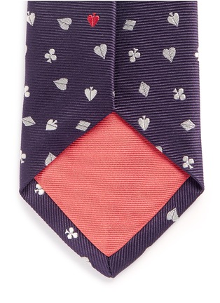 Detail View - Click To Enlarge - PAUL SMITH - Card symbol jacquard silk twill tie