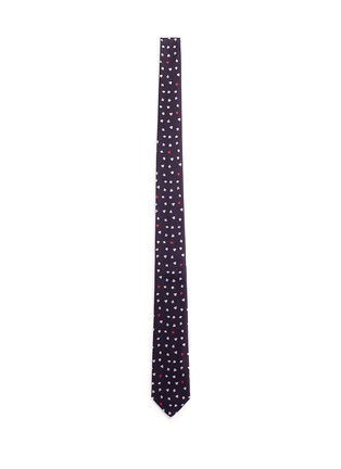 Main View - Click To Enlarge - PAUL SMITH - Card symbol jacquard silk twill tie