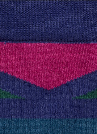 Detail View - Click To Enlarge - PAUL SMITH - 'Jaggy' geometric intarsia socks