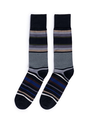 Main View - Click To Enlarge - PAUL SMITH - 'Lawn' stripe intarsia socks