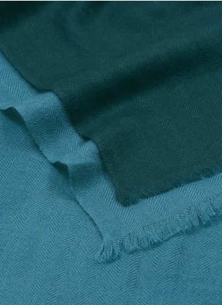 Detail View - Click To Enlarge - PAUL SMITH - Dip dye cashmere herringbone scarf