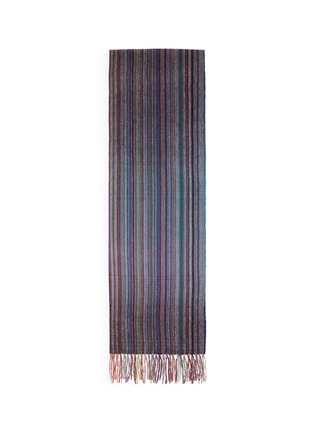 Main View - Click To Enlarge - PAUL SMITH - 'Muted Signature Stripe' cashmere scarf