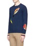 Front View - Click To Enlarge - PAUL SMITH - Bird intarsia sweater
