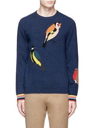 Main View - Click To Enlarge - PAUL SMITH - Bird intarsia sweater