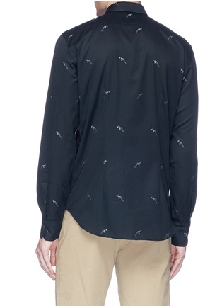 Back View - Click To Enlarge - PAUL SMITH - Parrot fil coupé twill shirt