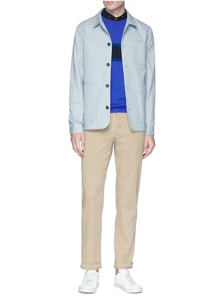 Figure View - Click To Enlarge - PAUL SMITH - Parrot fil coupé twill shirt