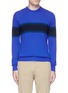 Main View - Click To Enlarge - PAUL SMITH - Stripe panel cashmere sweater