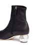 Detail View - Click To Enlarge - FRANCES VALENTINE - 'Marnie' geometric heel leather sock boots
