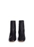 Front View - Click To Enlarge - FRANCES VALENTINE - 'Marnie' geometric heel leather sock boots