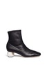 Main View - Click To Enlarge - FRANCES VALENTINE - 'Marnie' geometric heel leather sock boots