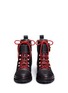 Front View - Click To Enlarge - FRANCES VALENTINE - 'Sonny' oversized buckle strap leather boots