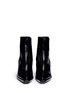 Front View - Click To Enlarge - BOTH - Patent leather Chelsea boots