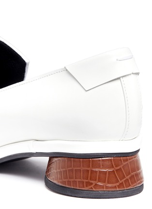 Detail View - Click To Enlarge - BOTH - Metal ring leather loafers