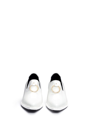 Front View - Click To Enlarge - BOTH - Metal ring leather loafers