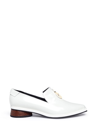 Main View - Click To Enlarge - BOTH - Metal ring leather loafers
