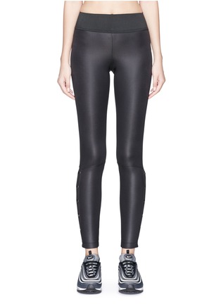 Main View - Click To Enlarge - 72993 - 'T.K.O.' button cuff performance leggings