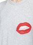 Detail View - Click To Enlarge - SANDRINE ROSE - 'The Love Me' lips appliqué cotton fleece jersey sweatshirt