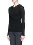 Front View - Click To Enlarge - LIVE THE PROCESS - Mock wrap rib knit sweater