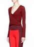 Front View - Click To Enlarge - LIVE THE PROCESS - Long sleeve cropped wrap top