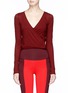 Main View - Click To Enlarge - LIVE THE PROCESS - Long sleeve cropped wrap top