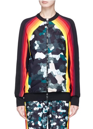 Main View - Click To Enlarge - NO KA’OI - 'Nalani' stripe camouflage print track jacket