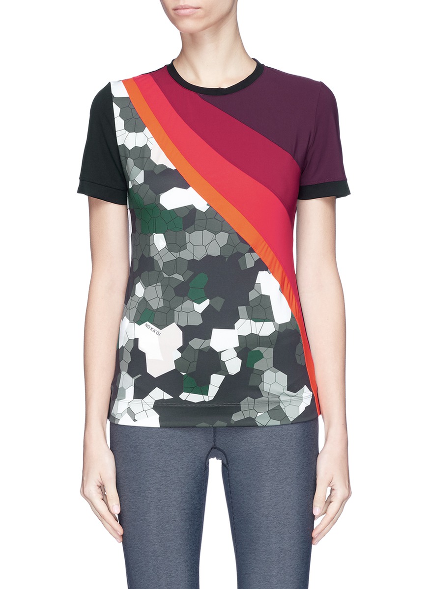 Click to view more detailed imagery on our partner's website No Ka'oi 'nana' Colourblock Performance T-shirt