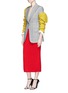 Figure View - Click To Enlarge - CALVIN KLEIN 205W39NYC - Wool-cashmere rib knit midi pencil skirt