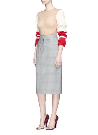 Figure View - Click To Enlarge - CALVIN KLEIN 205W39NYC - Chunky wool knit sleeve sheer sweater