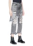 Front View - Click To Enlarge - R13 - 'Double Classic' ripped layered jeans
