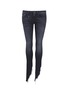 Main View - Click To Enlarge - R13 - 'Kate Skinny Dark Moon' frayed cuff jeans