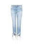 Main View - Click To Enlarge - R13 - 'Kick Fit Long' asymmetric frayed cuff jeans