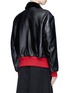 Back View - Click To Enlarge - CALVIN KLEIN 205W39NYC - Shearling collar leather jacket