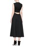 Back View - Click To Enlarge - CALVIN KLEIN 205W39NYC - Foldover panel cutout waist twill dress