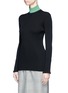 Front View - Click To Enlarge - CALVIN KLEIN 205W39NYC - Graphic patch colourblock turtleneck sweater