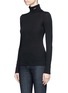 Front View - Click To Enlarge - CALVIN KLEIN 205W39NYC - '205' embroidered turtleneck long sleeve T-shirt