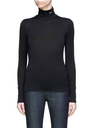 Main View - Click To Enlarge - CALVIN KLEIN 205W39NYC - '205' embroidered turtleneck long sleeve T-shirt