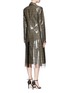 Back View - Click To Enlarge - CALVIN KLEIN 205W39NYC - Translucent plastic overlay check plaid Wall Street coat