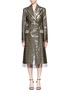 Main View - Click To Enlarge - CALVIN KLEIN 205W39NYC - Translucent plastic overlay check plaid Wall Street coat