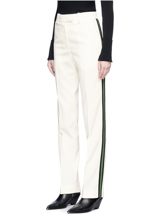Front View - Click To Enlarge - CALVIN KLEIN 205W39NYC - Ribbon stripe wool twill pants