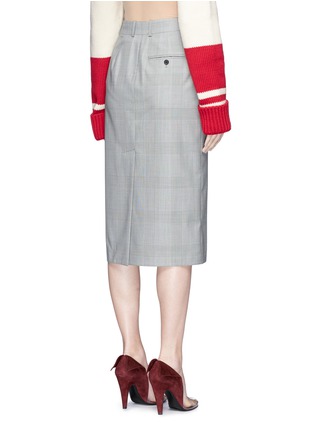 Back View - Click To Enlarge - CALVIN KLEIN 205W39NYC - Houndstooth check plaid wool pencil skirt