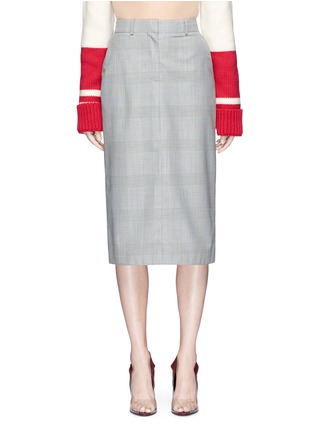 Main View - Click To Enlarge - CALVIN KLEIN 205W39NYC - Houndstooth check plaid wool pencil skirt